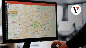 Pantalla con mapa