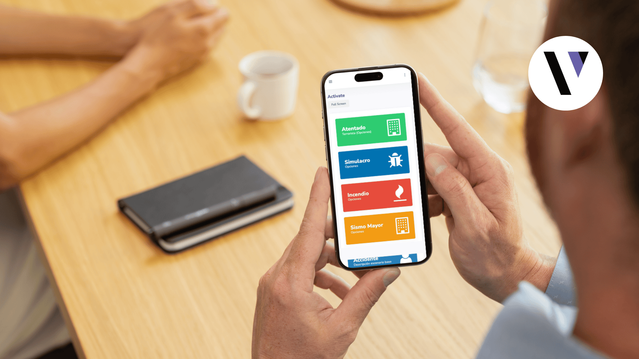app de VIPER en teléfono móvil